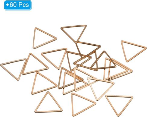 PATIKIL Beading Hoop Earrings, 60 Pcs Triangle Beading Findings Copper Hoop Earring for DIY Crafts Making Earring Necklace Making(29mm, Silver) in Saudi Arabia