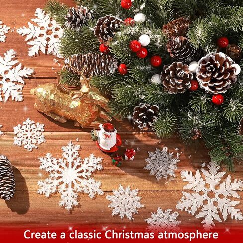 hatisan 115Pcs Christmas Pine Cones Berry Pine Branch Set White Christmas Decorations for DIY Crafts Home Xmas Tree Gift Party Supplies, Assorted Sizes in Saudi Arabia