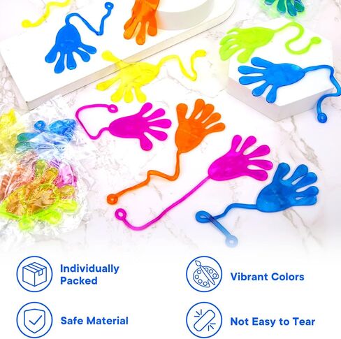 Shindel 24PCS Sticky Hands, Sticky Hands for Kids Party Favors Goodie Bags Stuffers, for Kids Easter Party Favors, Egg Hunt Filler in Saudi Arabia