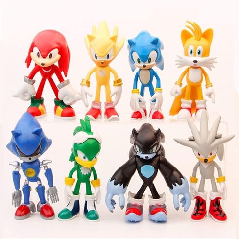 Sonic Action Figures Toys,4.7-5'' Tall with Movable Joint Playsets Toys, (Pack of 8) in Saudi Arabia