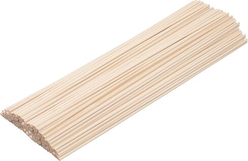 25 Pcs Wooden Dowel Rods - 1/2 x 6 Inch Unfinished Hardwood Sticks,Dowel Rods Wood Sticks for Craft and DIY, Macrame Dowel,Wooden Poles in Saudi Arabia