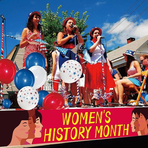 Women's History Month Decorations Banner 118x19 Inches National Women's Day Poster Women Month Indoor/Outdoor Yard Sign with Grommet for School Classroom Decor Garden House Fence in Kuwait