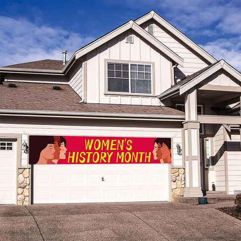 Women's History Month Decorations Banner 118x19 Inches National Women's Day Poster Women Month Indoor/Outdoor Yard Sign with Grommet for School Classroom Decor Garden House Fence in Kuwait