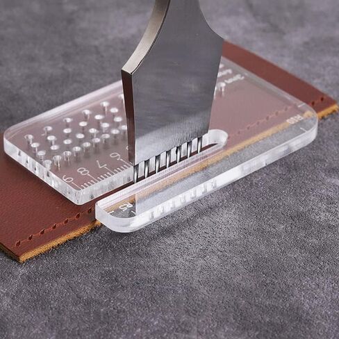 Leather Craft Punching Tools Leather Stitching Aid Plate Perforation and Protecting Leather Surface Leathercraft Accessories in Saudi Arabia
