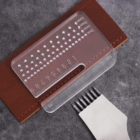 Leather Craft Punching Tools Leather Stitching Aid Plate Perforation and Protecting Leather Surface Leathercraft Accessories in Saudi Arabia