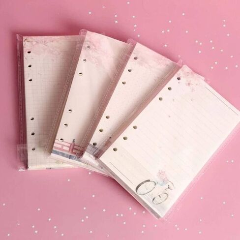 Leadigol A6 Lined Refill Paper, 80 Sheets Loose Leaf Binder Paper for 6-Ring Binders,A6 Lined Notebook Paper,Journal Writing Paper,Planner Inserts Paper Refill in Saudi Arabia