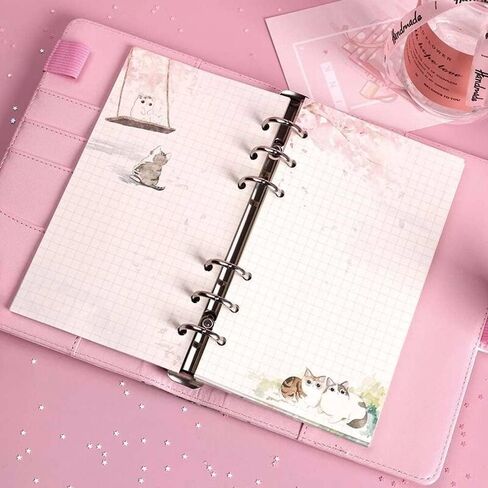 Leadigol A6 Lined Refill Paper, 80 Sheets Loose Leaf Binder Paper for 6-Ring Binders,A6 Lined Notebook Paper,Journal Writing Paper,Planner Inserts Paper Refill in Saudi Arabia