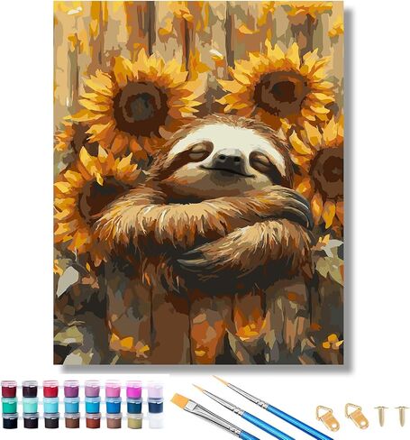 Paint by Numbers Kit for Adults - Bird Acrylic Painting on 16x20 Inch Canvas for Home Wall Decor and Gift in Saudi Arabia