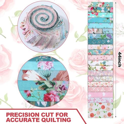 مجموعة سجادة من نسيج الهلام من HunnmingRe تتضمن 40 شريطًا من نسيج الهلام و2 شريط حشو 2 1/4 بوصة × 50 ياردة من القطن المثقوب بالإبرة لخياطة اللحف وصناعة بطانية البساط والحرف اليدوية in Kuwait