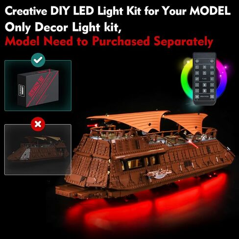 Light Compatible with Lego Jabba's Sail Barge 75397 Lighting Set Accessories Compatible with Lego 75397, No Models Only Light (RC Version) in Saudi Arabia