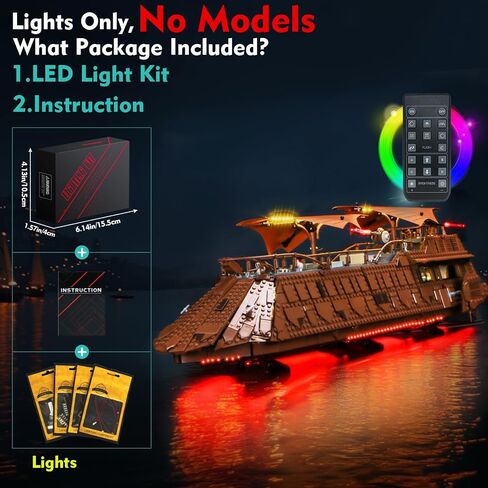 Light Compatible with Lego Jabba's Sail Barge 75397 Lighting Set Accessories Compatible with Lego 75397, No Models Only Light (RC Version) in Saudi Arabia