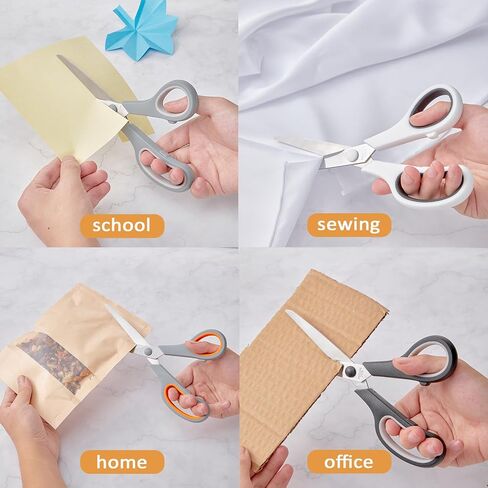 4 Pack Scissors All Purpose for Office, Home, School, and Crafts - 8.5" Heavy Duty Office Scissors With Cover in Saudi Arabia