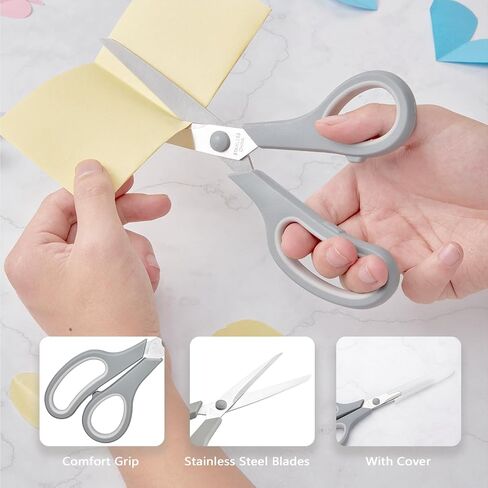 4 Pack Scissors All Purpose for Office, Home, School, and Crafts - 8.5" Heavy Duty Office Scissors With Cover in Saudi Arabia