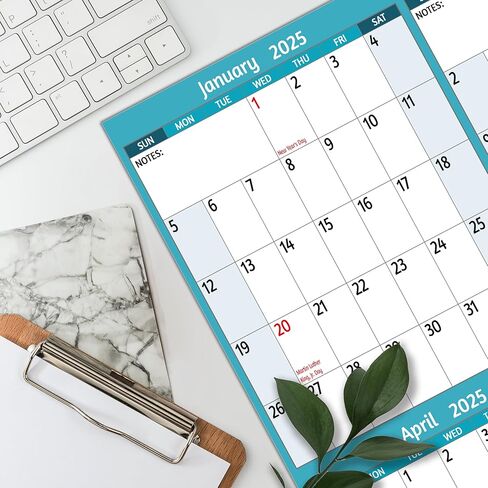 تقويم حائط سنوي 2025 - تقويم سنوي كبير 2025، 25.2 بوصة × 38.2 بوصة (مفتوح)، يناير 2025 - ديسمبر 2025، تقويم 2025، تقويم حائط كبير 2025، تقويم ورقي كامل للعام مع ملاحظات، ورق أكثر سمكًا، ملصقات in Kuwait