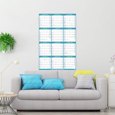 تقويم حائط سنوي 2025 - تقويم سنوي كبير 2025، 25.2 بوصة × 38.2 بوصة (مفتوح)، يناير 2025 - ديسمبر 2025، تقويم 2025، تقويم حائط كبير 2025، تقويم ورقي كامل للعام مع ملاحظات، ورق أكثر سمكًا، ملصقات in Kuwait