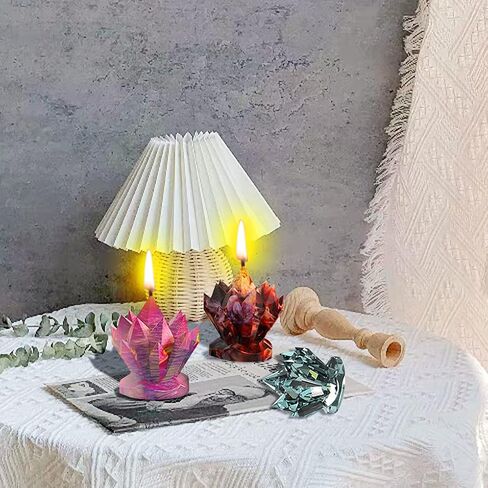 FineInno Crystal Cluster Resin Mold, Druzy Stone Silicone Mold, Isomalt Gems Epoxy Molds, Quartz Rock Mold for Candle Ornaments Jewelry Making Fondant Cake Decoration in Saudi Arabia