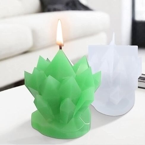 FineInno Crystal Cluster Resin Mold, Druzy Stone Silicone Mold, Isomalt Gems Epoxy Molds, Quartz Rock Mold for Candle Ornaments Jewelry Making Fondant Cake Decoration in Saudi Arabia