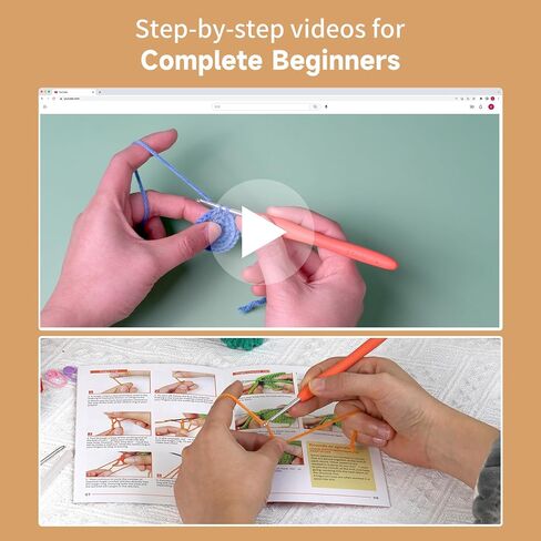 YUSOHOUSE Crochet Kit for Beginners, Crochet Starter Kits for Adults and Kids, DIY Animal Craft Knitting Crochet Kits Gift with Step-by-Step Video Tutorials, 3 PCS Dogs Family in Saudi Arabia