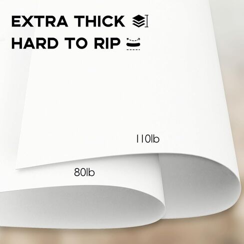 Heavy Weight 110lb Cardstock White Certificate paper, Goefun 24 Pack White Card Stock 8.5x11 for Cards Making, Office Printing, Paper Crafting in Kuwait