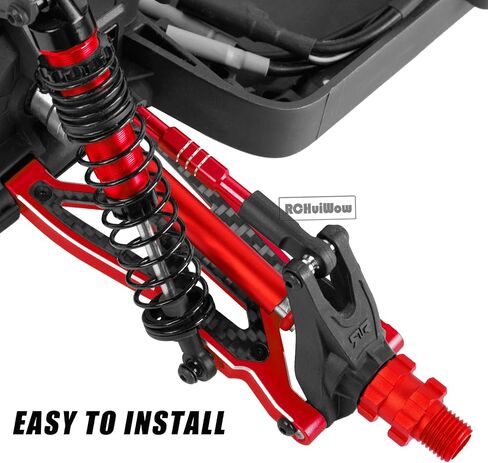 RC Suspension Arms Upgrades Part for 1/8 Typhon 3S BLX,Typhon Mega 550,1/10 BigRock V3 3S BLX(Only V3),Alloy Aluminium Front Rear A Arms Hops Up,4pcs,Red in Saudi Arabia