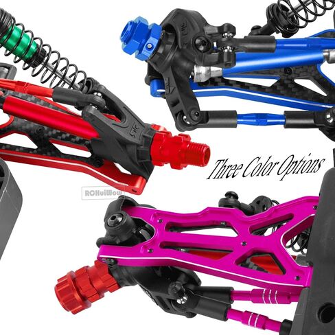 RC Suspension Arms Upgrades Part for 1/8 Typhon 3S BLX,Typhon Mega 550,1/10 BigRock V3 3S BLX(Only V3),Alloy Aluminium Front Rear A Arms Hops Up,4pcs,Red in Saudi Arabia
