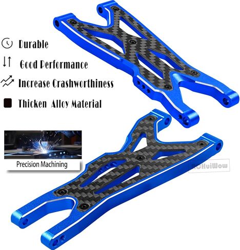 RC Suspension Arms Upgrades Part for 1/8 Typhon 3S BLX,Typhon Mega 550,1/10 BigRock V3 3S BLX(Only V3),Alloy Aluminium Front Rear A Arms Hops Up,4pcs,Red in Kuwait