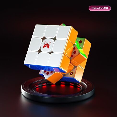 Bukefuno QY Tornado V4 Pioneer MagLev UV 3x3 Speed Magic Cube QY Toys Tornado V4M MagLev UV 3x3x3 Puzzle 2024 New Cubes Stickerless(Pioneer MagLev UV Version) in Saudi Arabia