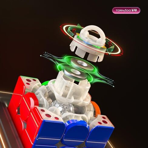 Bukefuno QY Tornado V4 Pioneer MagLev UV 3x3 Speed Magic Cube QY Toys Tornado V4M MagLev UV 3x3x3 Puzzle 2024 New Cubes Stickerless(Pioneer MagLev UV Version) in Saudi Arabia