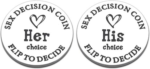 Funny Valentines Day Gifts for Him Her I Love You Gifts Anniversary Birthday Present for Husband Boyfriend Wife Girlfriend Pocket Love Token Double-Sided Decision Coin Stocking Stuffers for Men Women in Saudi Arabia