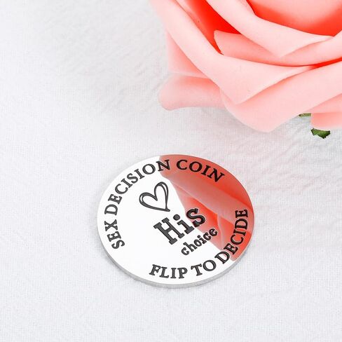 Funny Valentines Day Gifts for Him Her I Love You Gifts Anniversary Birthday Present for Husband Boyfriend Wife Girlfriend Pocket Love Token Double-Sided Decision Coin Stocking Stuffers for Men Women in Saudi Arabia