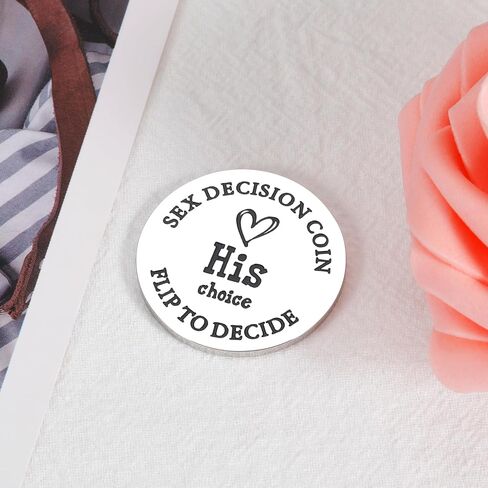 Funny Valentines Day Gifts for Him Her I Love You Gifts Anniversary Birthday Present for Husband Boyfriend Wife Girlfriend Pocket Love Token Double-Sided Decision Coin Stocking Stuffers for Men Women in Saudi Arabia