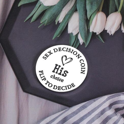 Funny Valentines Day Gifts for Him Her I Love You Gifts Anniversary Birthday Present for Husband Boyfriend Wife Girlfriend Pocket Love Token Double-Sided Decision Coin Stocking Stuffers for Men Women in Saudi Arabia