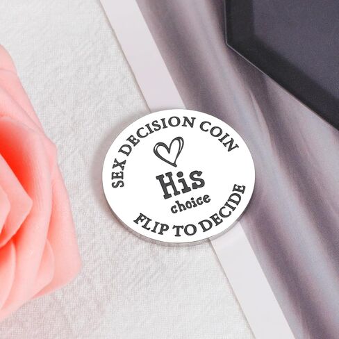 Funny Valentines Day Gifts for Him Her I Love You Gifts Anniversary Birthday Present for Husband Boyfriend Wife Girlfriend Pocket Love Token Double-Sided Decision Coin Stocking Stuffers for Men Women in Saudi Arabia