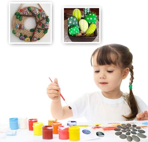 120PCS Painting Rocks, DIY Rocks Flat & Smooth Kindness Rocks for Arts, Crafts, Decoration, Medium/Small/Tiny Rocks for Painting,Hand Picked for Painting Rocks… in Kuwait