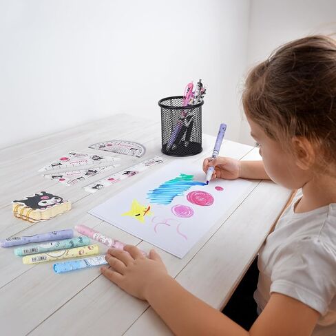 Including Include Stationery Bag Pen Stickers Notebook ID Card Sticky Note Ruler Tote Bag Keychain,Kawaii Stationery Set Back to School Present,Cute School Supplies Present Set, (Pink) in Saudi Arabia