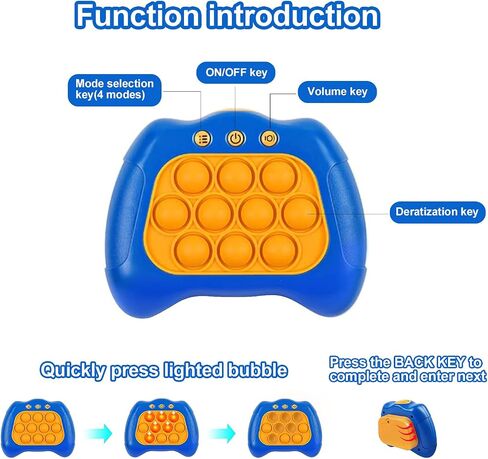 Quick Push Puzzle Game Machine Pop Fidget Light-Up Squeeze Poppet Sensory Toy Educational Push Pop Bubble Toy Stress Relief Party Favors Puzzle Game for Kids Teens Adults （Pink） in Saudi Arabia