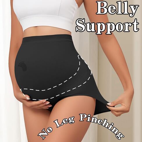 Maternity Underwear Seamless High Waisted Maternity Panties Over Bump Pregnancy Belly Support, Multi-Pack in Kuwait