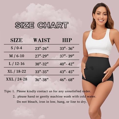 Maternity Underwear Seamless High Waisted Maternity Panties Over Bump Pregnancy Belly Support, Multi-Pack in Kuwait