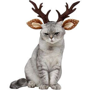 Cat Reindeer Antlers Cat Xmas Hat Pet Headbands Cat Christmas Accessories Pet Holiday Costume