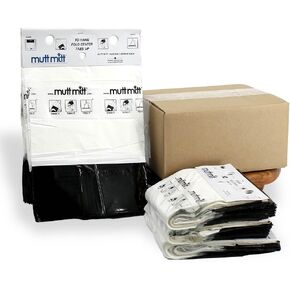 أكياس نفايات الكلاب Mutt Mitt® المكونة من طبقتين مع قفاز سميك يبلغ 2 مل - قائمة جديدة، نفس 800 كيس نفايات للكلاب على 8 رؤوس لمحطة أكياس نفايات الكلاب - لا مزيد من "الاشمئزاز" أو "المصافحة الدافئة"