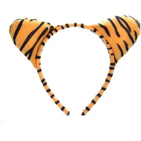 Tiger Headband Halloween Costume Tiger Ears Headband for Party Favor, Jungle Safari Headbands,Cat Ears Headpiece