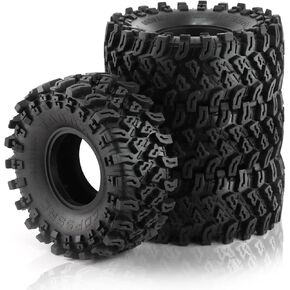 2.2 Inch Rubber Crawler Tires for 1/8 1/10 RC Crawler Car Retrofit Accessories KM5 YK4082 YK4083 Axial SCX10 RBX10 RR10 Traxxas TRX4，136x55mm OD