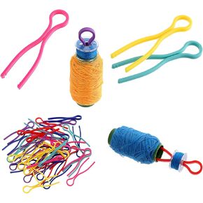 100 PCS Bobbin Thread Holders,Color Thread Clips Sewing Machine Accessories Bobbin Clips Set for Thread Spool Organizing Embroidery