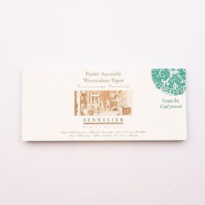 Sennelier Watercolor Block, 20 Sheets, Cold-Press, 9.5" x 4.25"