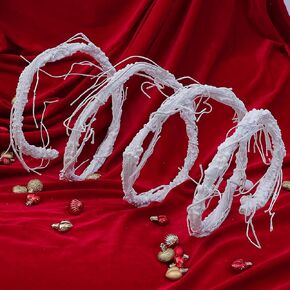 300cm/118inch Bendable White Artificial Tree Branches Fake Cherry Twig Grape Twisted Vines Wall Hanging Plants Creeper Reptile Climbing Garland for Craft Door Christmas Swing Arch Decoration (Medium)