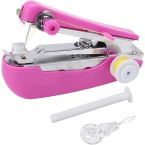 Mini Manual Sewing Machine, Handheld Electric Sewing Machine Mini Single Stitch Portable Emergency Sewing for Home Travel Use