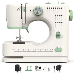 StitchMaster Pro: باليه على إبر مزدوجة. ماكينة خياطة، ماكينة خياطة للمبتدئين، إبرة مزدوجة وخيط مزدوج، 16 نوعاً من الغرز. ماكينة خياطة منزلية، ماكينة خياطة للكبار.