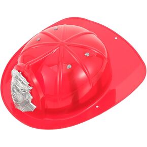 COHEALI Fireman Hat, Fireman Helmets Plastic Hard Hat Fire Chief Helmets Firefighter Roleplay Costume Halloween Cosplay Accessory for Firefighter Themed Party