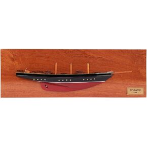 MERCHGEARS Handicrafts Atlantic Half Hull Wooden Model Sailing Yachts, Home Decor, 60 Cm