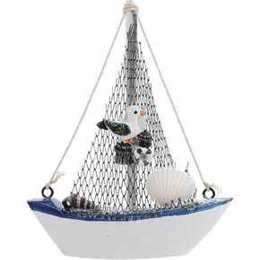 FOMIYES Home Decor Home Decor Mini Sailboat Model Nautical Sailboat Decoration Wooden Sailing Boat for Office Desktop Decoration Nautical Theme Party Decoration Ocean Decor Beach